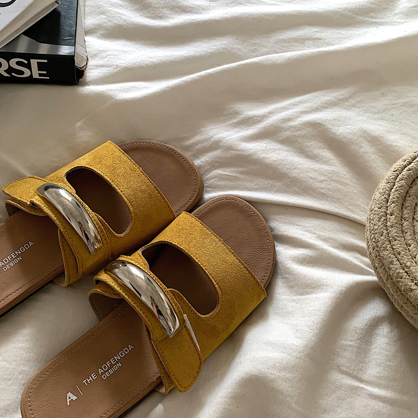 金屿鹿 软糯糯~ins晚晚风勃肯一字拖女外穿法式复古配裙子凉拖鞋,淘宝优惠券,粉丝福利购,淘宝优惠卷