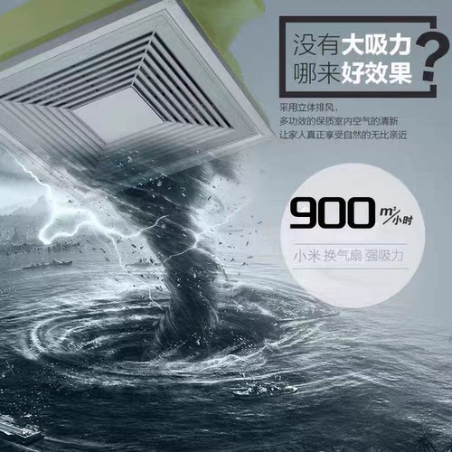 120W大功率集成吊顶换气扇厨房卫生间排气扇吸顶式强力静音排风 - 图0