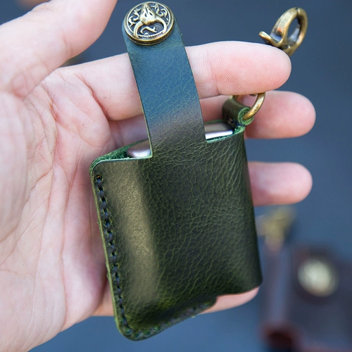 Кожаная зажигалка ручной работы, универсальный защитный чехол, из натуральной кожи