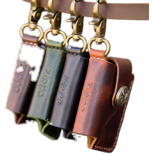 Кожаная зажигалка ручной работы, универсальный защитный чехол, из натуральной кожи