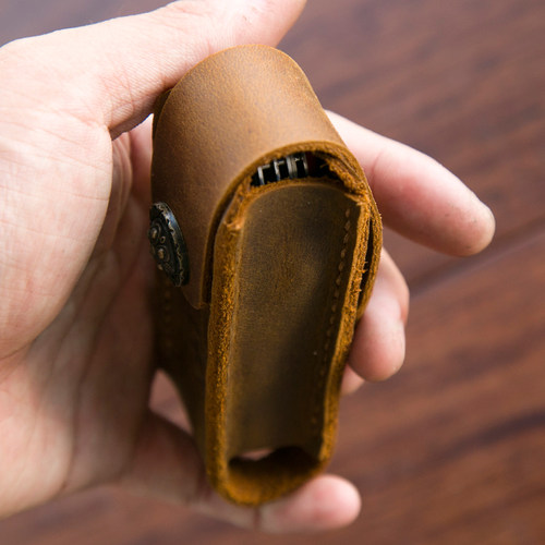 折刀刀套 刀鞘 瑞士军刀皮套折叠刀包保护套牛皮手工复古定制猎人 - 图2