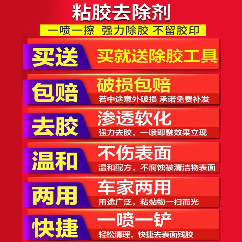 除胶剂家用万能汽车玻璃双面粘胶去除去胶神器强力不干胶清除清洗 - 图3