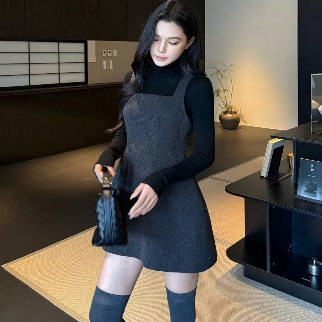 Vane韦恩十三行韩版高级感毛呢背心裙无袖连衣裙女秋冬叠穿吊带裙,淘宝优惠券,粉丝福利购,淘宝优惠卷