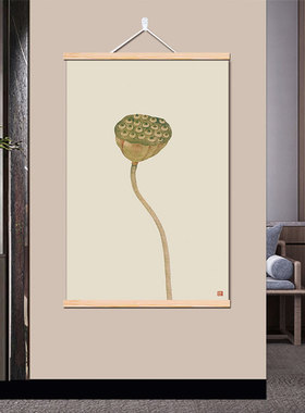 中式荷花艺术办公室装饰画