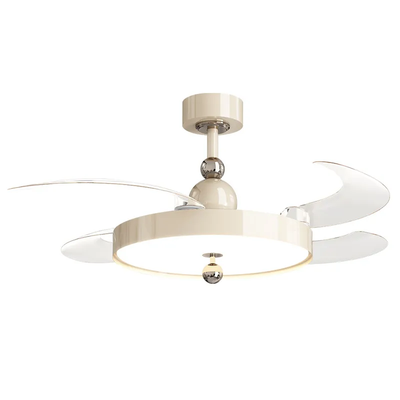 新款隐形风扇灯餐厅电风扇吊灯奶油风客厅中古风吸顶吊扇灯高级感,淘宝优惠券,粉丝福利购,淘宝优惠卷