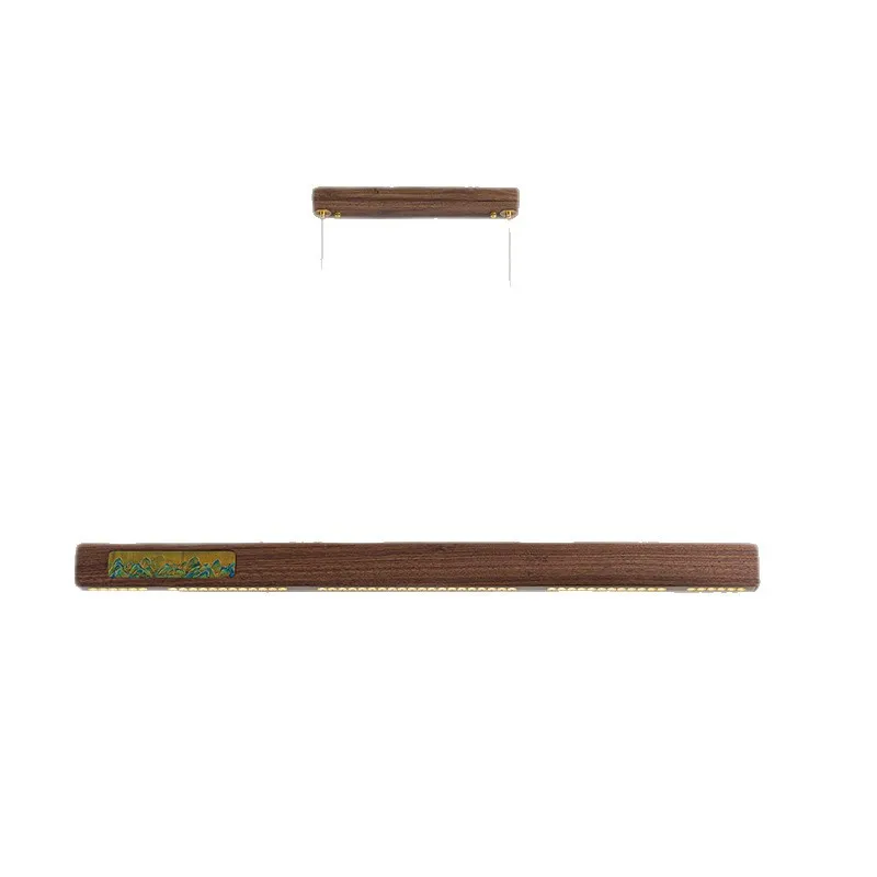 新中式茶室吊灯胡桃木餐厅一字长条灯宋式美学复古禅意书房吧台灯,淘宝优惠券,粉丝福利购,淘宝优惠卷