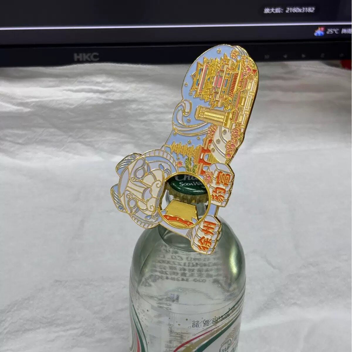 原创徐州豹富文创冰箱贴博物馆豹形石镇金属多功能开瓶器旅游纪念