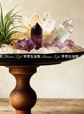 水晶造景盘高级感微景观展示底座