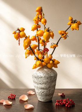 侘寂风花瓶手工白瓷高端陶瓷器皿