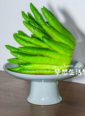 佛手柑托盘陶瓷佛手果专用花瓶放佛手柑的盘子花盆花盘佛手柑底座