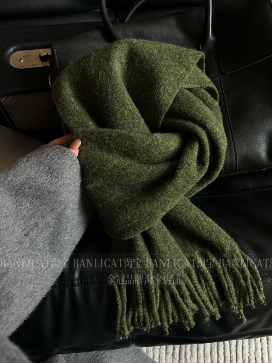 BanliCat 超美出片复古绿围巾男女韩版含羊毛保暖围脖秋冬披肩礼,淘宝优惠券,粉丝福利购,淘宝优惠卷