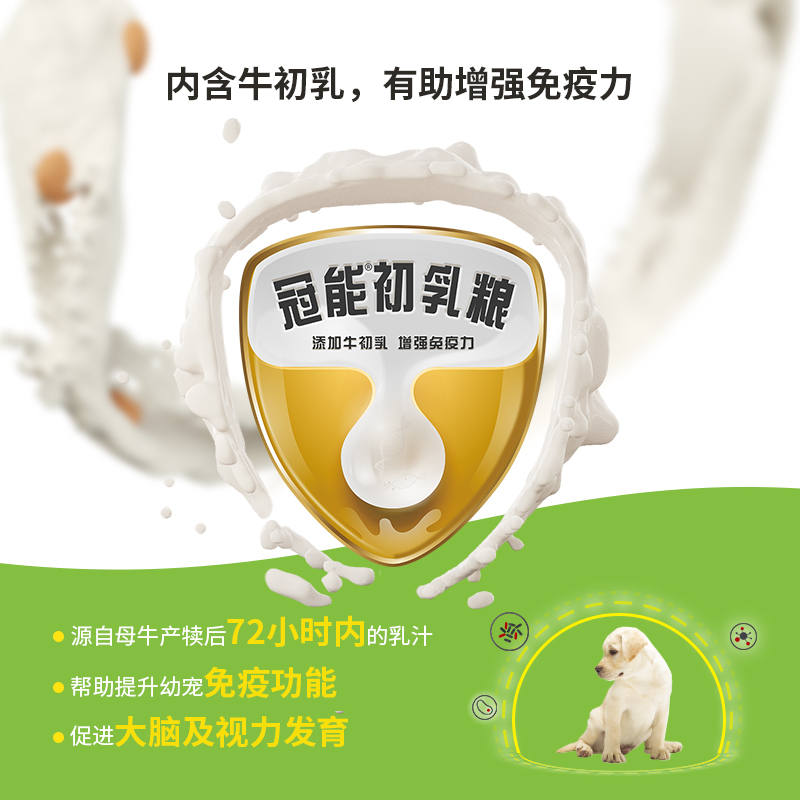 冠能狗粮小型犬幼犬离乳奶糕泰迪贵宾柯基比熊博美专用通用型狗粮优惠券