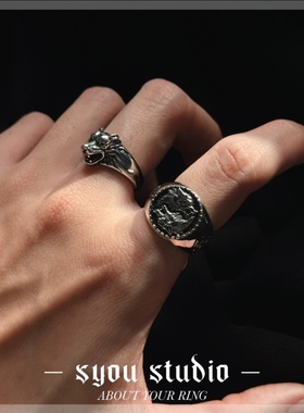 欧美款钛钢中性戒指现货