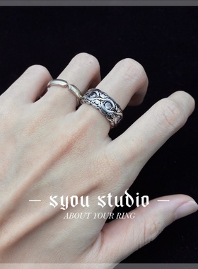 Syou'宫廷花石戒指波西米亚风