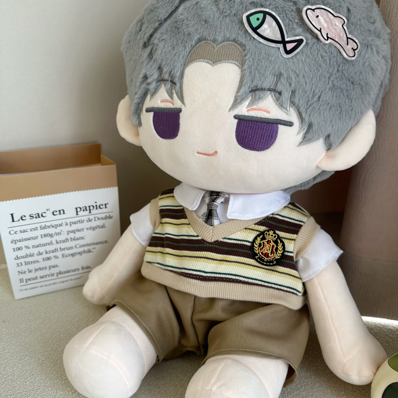 现货厘米棉花娃娃一番赏40cm坐姿娃衣毛绒公仔换装校服球衣礼物 - 图2