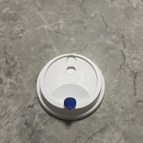 一次性防漏杯盖90口径透明89口纸杯喜茶700杯盖 蓝塞古茗磨砂杯盖 - 图0