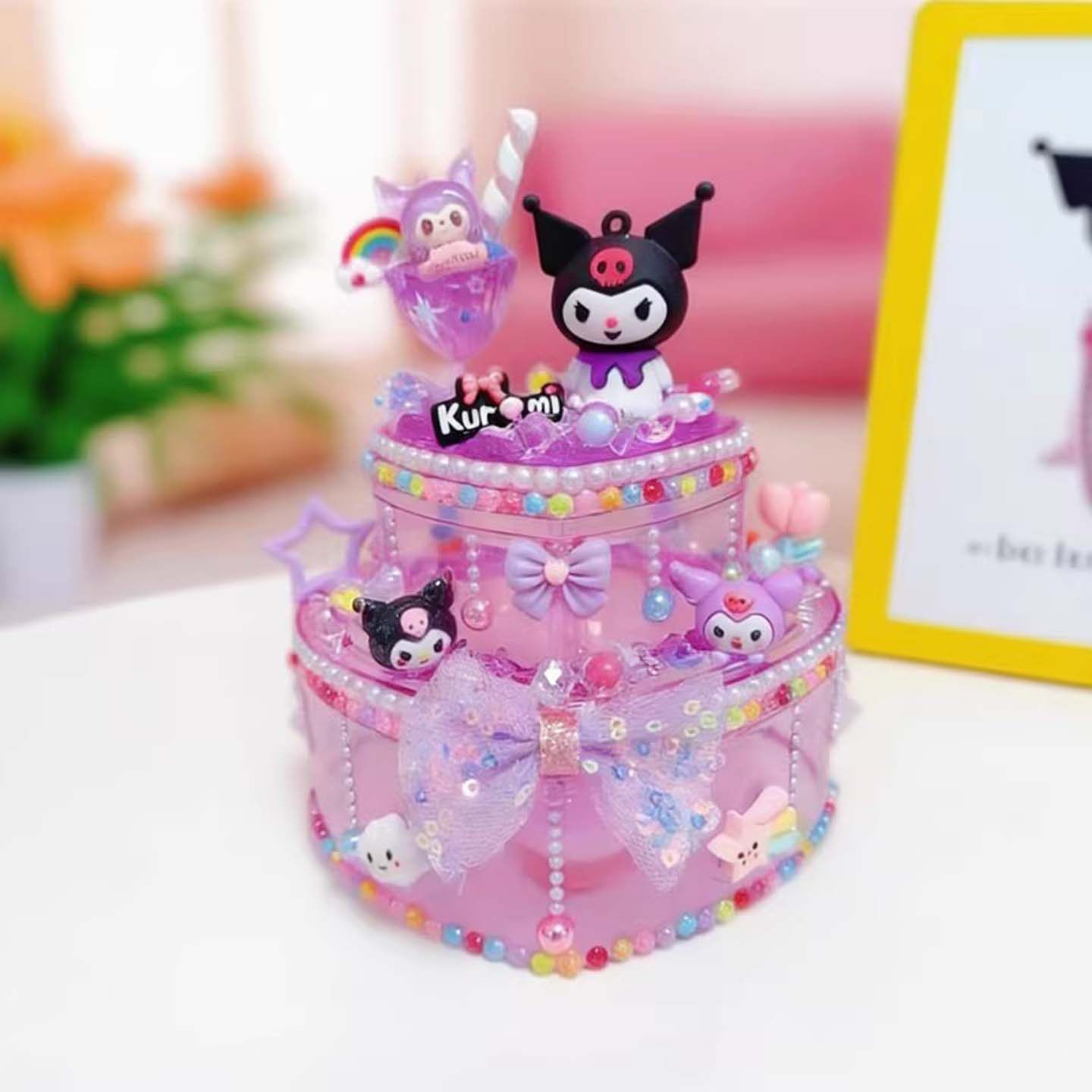 儿童手工DIY奶油胶双层爱心首饰盒三立鸥收纳盒糖果盒女孩子玩具,淘宝优惠券,粉丝福利购,淘宝优惠卷