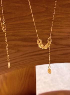 碎冰冰五帝钱赠送葫芦锁骨链