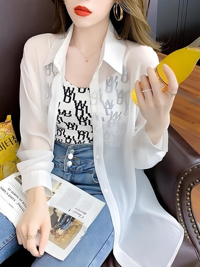 2025 neue Sommer Sonnenschutz Shirt frauen Anti-Uv Atmungs Eis Seide Strickjacke Dünne Jacke Fee Chiffon Top