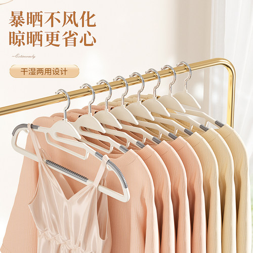 衣架挂衣家用防滑无痕晾晒衣服防肩角护衣领挂架学生宿舍用衣撑子 - 图0