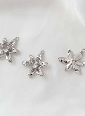 14K包金铜镀真金五瓣立体花托