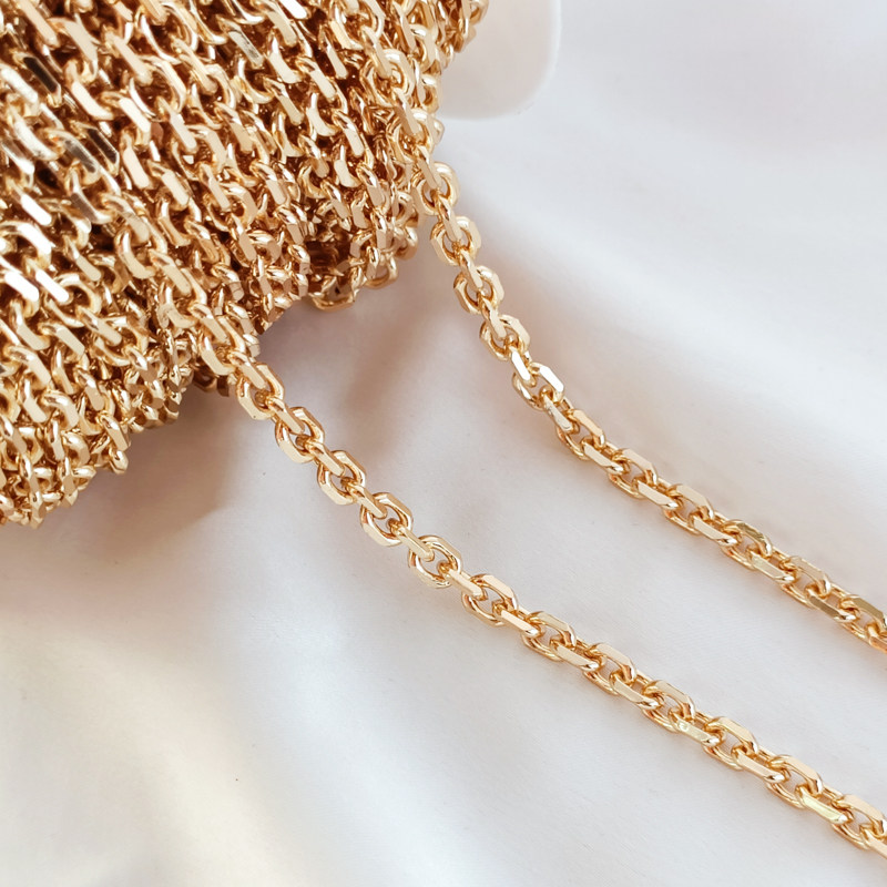 保色配件14K包金方链0链可拆卸半成品手工DIY粗链条手链项链饰品,淘宝优惠券,粉丝福利购,淘宝优惠卷