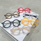 Children's glasses frames for girls fashion leopard print round frames for babies cute decorative photography without lenses trendy glasses