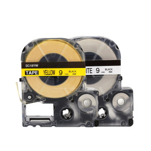 普贴标签机色带6/9/12/18/24/36mm防水线缆标签打印纸物品分类标签带适用于爱普生lw-k400/600p/1000p/700P