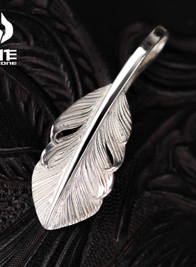 灵作狗熊授权葵扇羽毛精铸银饰