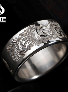 灵作银饰纯手打金银爸唐草纹手工