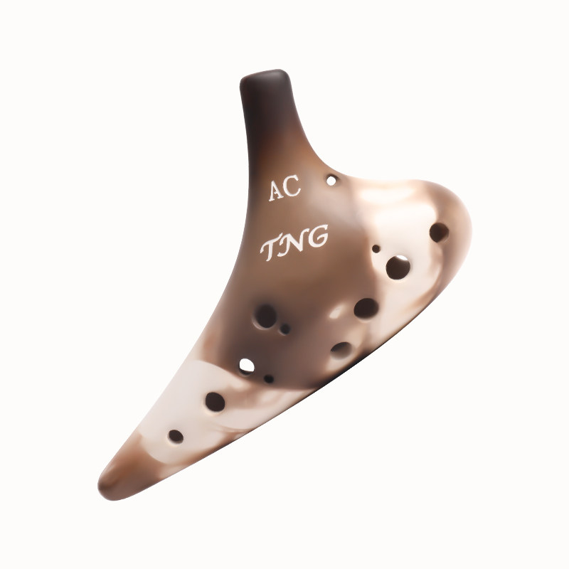 tng13孔陶笛 12孔指法十三孔ac素烧 tng陶笛