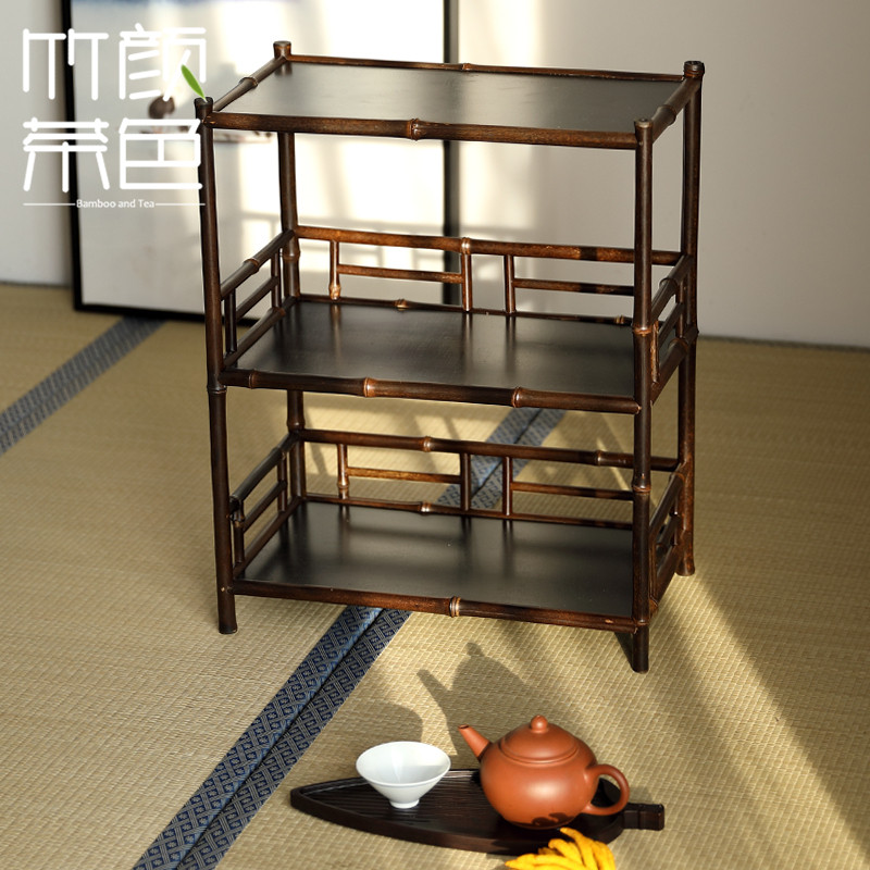 Zizhu Tea Shed Tea Set Rack Tea Space Storage Rack