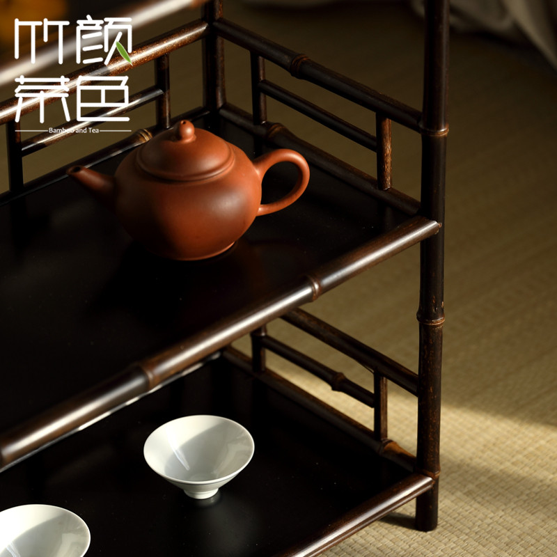 Zizhu Tea Shed Tea Set Rack Tea Space Storage Rack