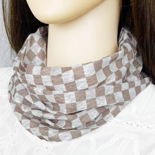 夏季新款冰丝防晒面罩面纱口罩女遮全脸一圈套头围脖套护颈遮颈纹 - 图3