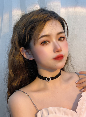 CHOKER新款蝴蝶结小众水钻项链