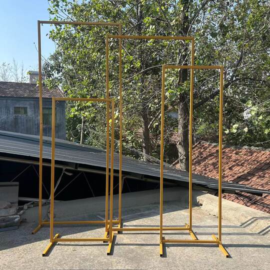 Wedding new iron screen rectangular frame wedding stage decoration background frame geometric square frame arch shelf flower door