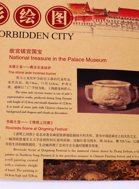手绘故宫地图北京旅游景点长城