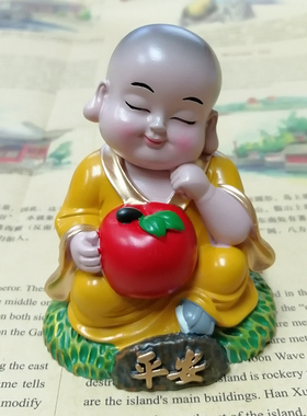 妙趣励志小沙弥摆件家居装饰品