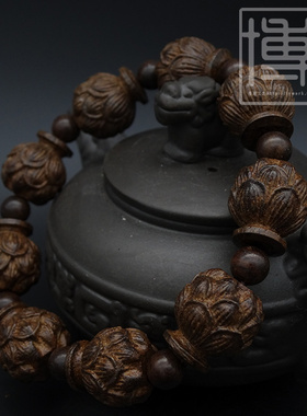 沉香木文玩雕刻男女款送礼佛珠