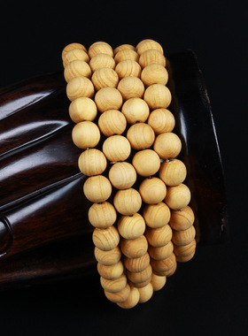 文玩太行山崖柏佛珠高油性陈化料