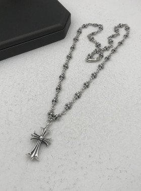 十字架项链情侣个性时尚纯银潮饰