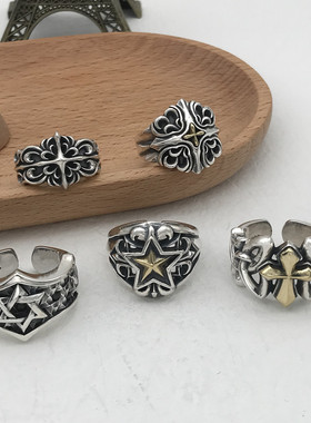 纯银戒指男霸气时尚个性潮饰