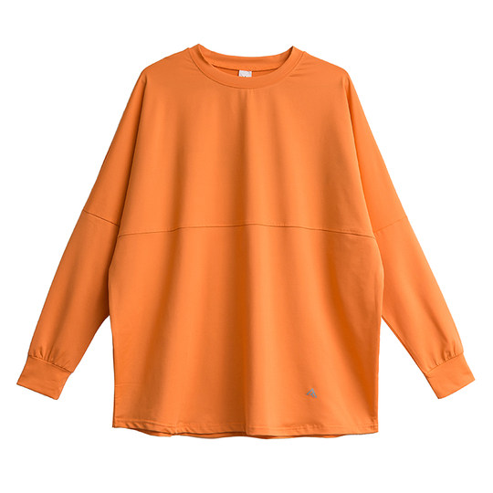 岸非运动 健身房网红运动上衣宽松速干跑步T恤长袖瑜伽服罩衫女