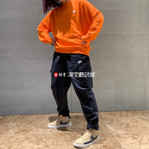 耐克 NIKE SPORT SWEAR男子梭织工装束腿收口运动长裤 DN4361-010 - 图1