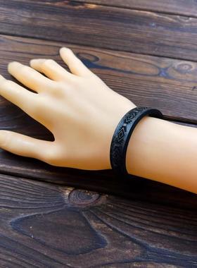 复古小众情侣款手镯牛皮手环