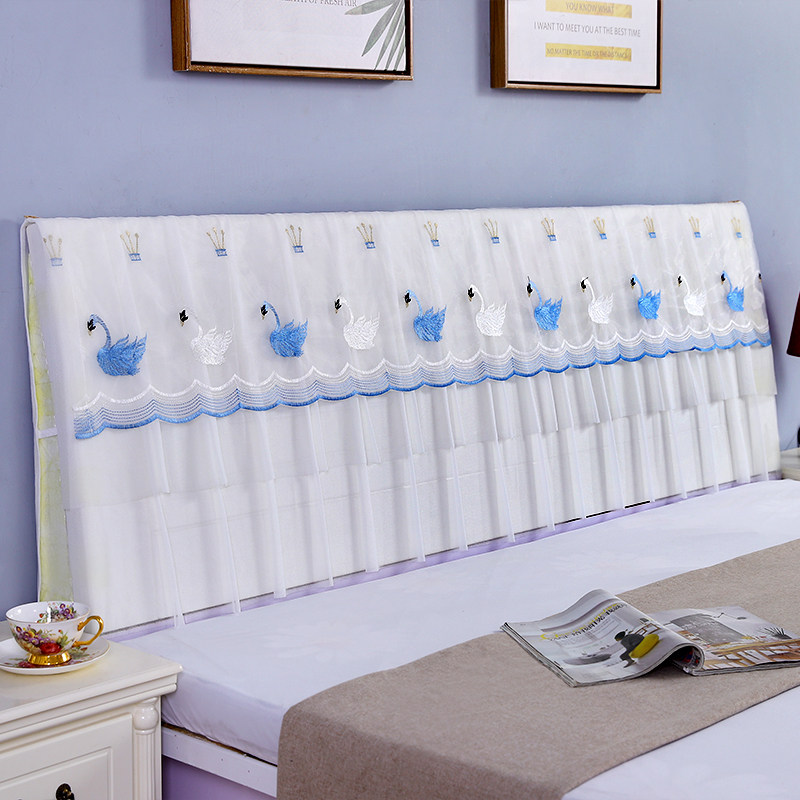 实木床头罩盖布公主高级感防尘罩花边薄款半包蕾丝纱网洋气家用,淘宝优惠券,粉丝福利购,淘宝优惠卷