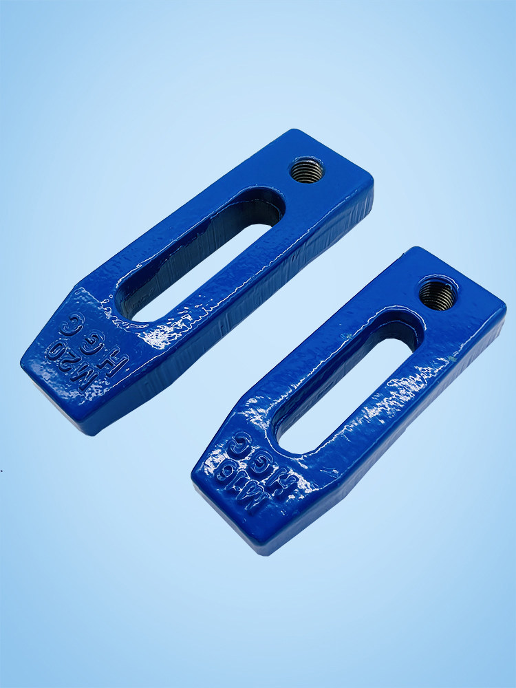 蓝色平行模具压板压块加硬锻打机床齿形压板注塑机压板m16m20m24