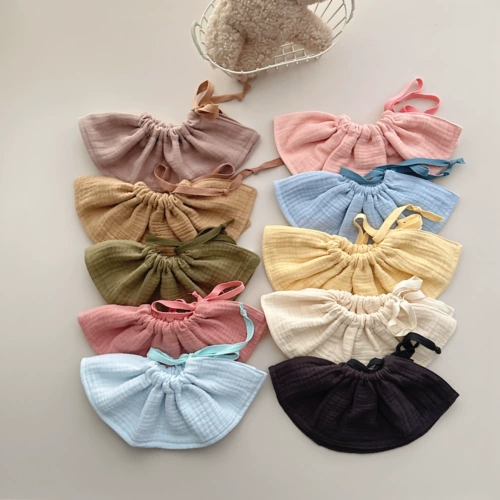 Хлопковый марлевый детский слюнявчик, защитный нагрудник