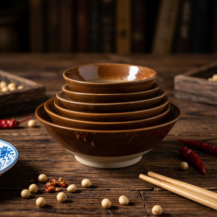 中式农村老式土碗蘸料碗蒸碗 369地摊火锅餐具酒碗办席扣肉碗快餐