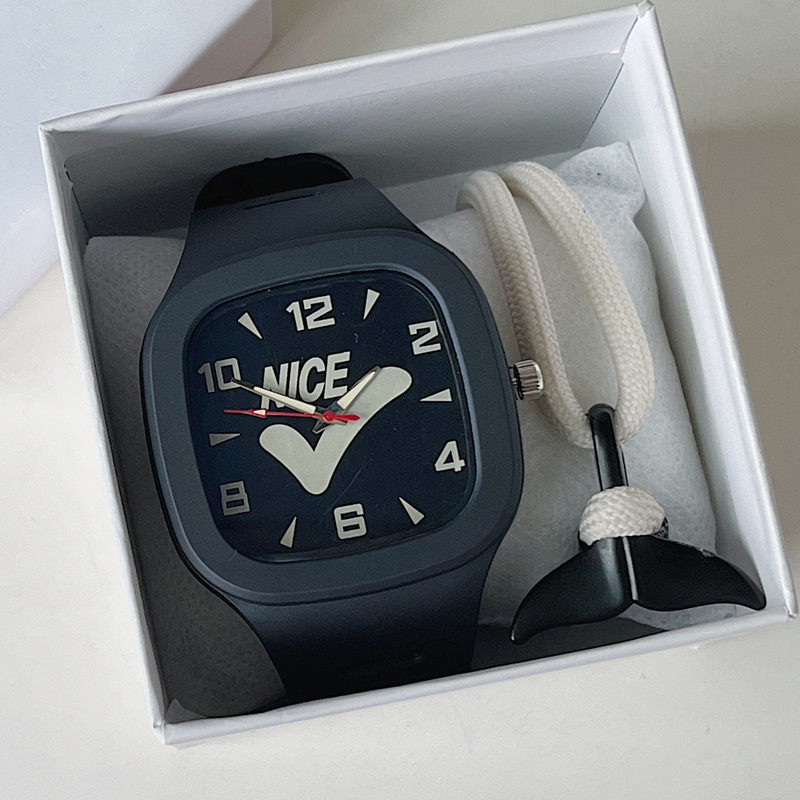 男女款学生ins黑白一对2022年手表 bindley国产腕表